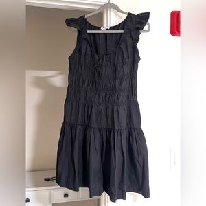 Black Sleeveless Ruffled Dress
